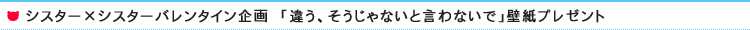 シスター×シスターバレンタイン企画　違う、そうじゃないと言わないで壁紙プレゼント。